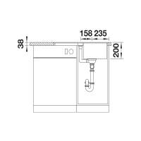 Кухонна мийка Blanco ADIRA 45 SF (527596) вулканічний сірий
