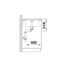 Кухонна мийка Blanco ADIRA 45 SF (527596) вулканічний сірий