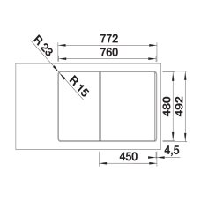 Кухонна мийка Blanco ADIRA 45 SF (527597) білий