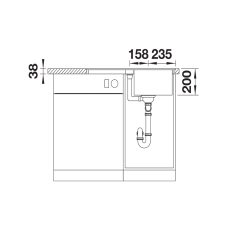 Кухонна мийка Blanco ADIRA 45 SF (527597) білий