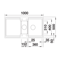 Кухонна мийка Blanco ADIRA 6 S (527601) чорний