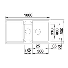 Кухонна мийка Blanco ADIRA 6 S (527603) темна скеля