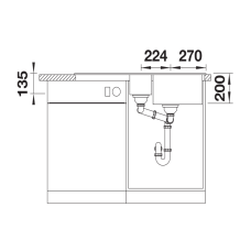 Кухонна мийка Blanco ADIRA 6 S (527603) темна скеля