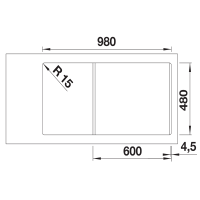 Кухонна мийка Blanco ADIRA 6 S (527607) сірий беж