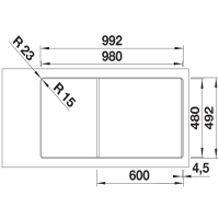 Кухонна мийка Blanco ADIRA 6 SF (527609) чорний