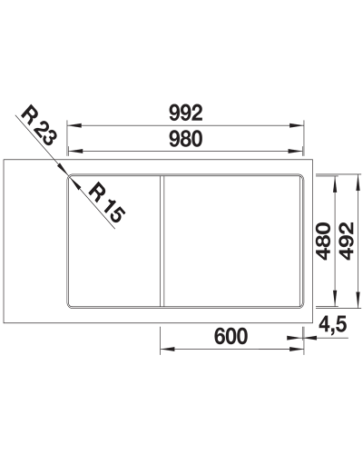 Кухонна мийка Blanco ADIRA 6 SF (527609)