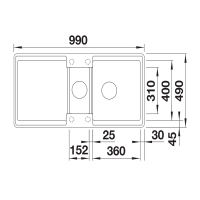 Кухонна мийка Blanco ADIRA 6 SF (527610) антрацит