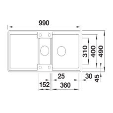 Кухонна мийка Blanco ADIRA 6 SF (527614) ніжний білий