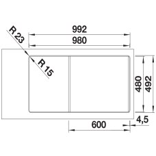 Кухонна мийка Blanco ADIRA 6 SF (527616) кава