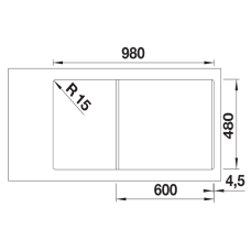 Кухонна мийка Blanco ADIRA XL 6 S (527617) чорний