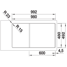 Кухонна мийка Blanco ADIRA XL 6 SF (527627) темна скеля
