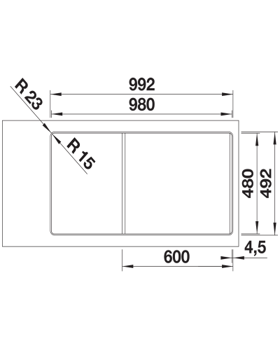 Кухонна мийка Blanco ADIRA XL 6 SF (527627)