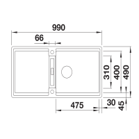 Кухонна мийка Blanco ADIRA XL 6 SF (527628) вулканічний сірий