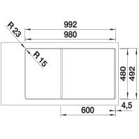 Кухонна мийка Blanco ADIRA XL 6 SF (527628) вулканічний сірий