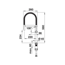 Кухонний змішувач Blanco CULINA-S II (527464) чорний матовий