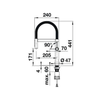 Кухонний змішувач Blanco CULINA-S II Mini (527468) чорний матовий