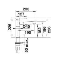Кухонний змішувач Blanco ALTA-S II (527550) сірий беж