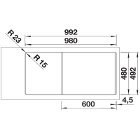 Кухонна мийка Blanco ADIRA XL 6 SF (527632) кава