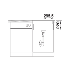 Кухонна мийка Blanco ETAGON 6-F (527689) ніжний білий