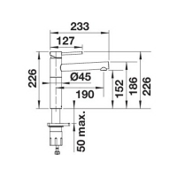 Кухонний змішувач Blanco ALTA II satin platinum 527709