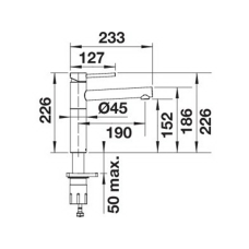Кухонний змішувач Blanco ALTA II satin platinum 527709