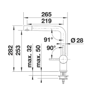 Кухонний змішувач Blanco LINUS satin platinum 527698