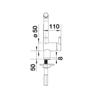 Кухонний змішувач Blanco LINUS-S satin platinum 527699