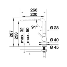 Кухонний змішувач Blanco LINUS-S satin platinum 527699