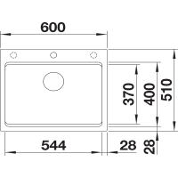 Кухонна мийка Blanco ETAGON 6 (527750) темна скеля