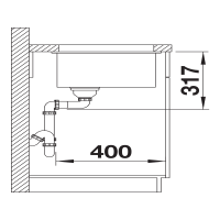 Кухонна мийка Blanco ETAGON 500-U (527761) сірий беж