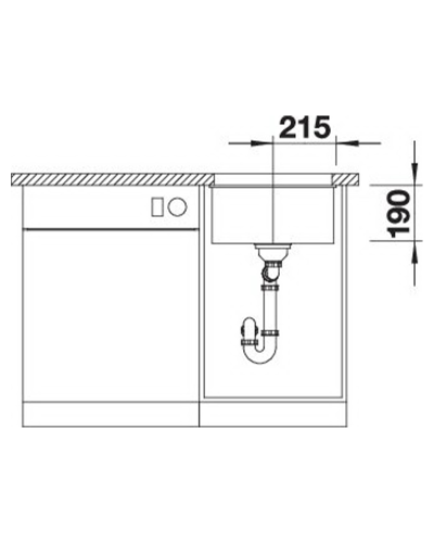 Кухонна мийка Blanco SUBLINE 400-U 527786