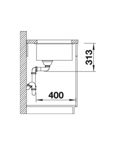 Кухонна мийка Blanco SUBLINE 400-U 527786