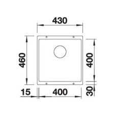 Кухонна мийка Blanco SUBLINE 400-U 527787 вулканічний сірий