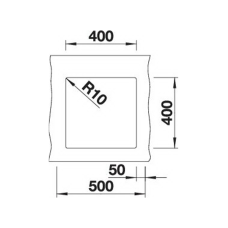 Кухонна мийка Blanco SUBLINE 400-U 527787 вулканічний сірий
