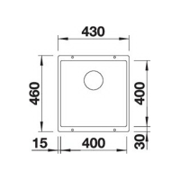 Кухонна мийка Blanco SUBLINE 400-U (527789) антрацит