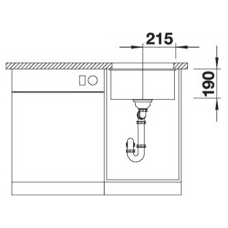 Кухонна мийка Blanco SUBLINE 400-U 527790 темна скеля