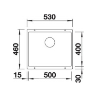 Кухонна мийка Blanco SUBLINE 500-U 527795 вулканічний сірий