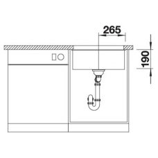 Кухонна мийка Blanco SUBLINE 500-U (527796) ніжний білий