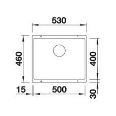 Кухонна мийка Blanco SUBLINE 500-U 527798 темна скеля