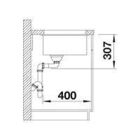 Кухонна мийка Blanco SUBLINE 500-U 527798 темна скеля