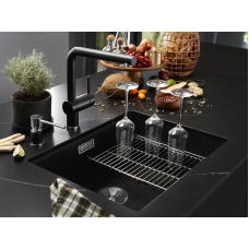 Кухонна мийка Blanco SUBLINE 500-U 527798 темна скеля