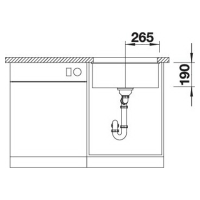 Кухонна мийка Blanco SUBLINE 500-U 527800 кава