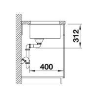 Кухонна мийка Blanco SUBLINE 700-U 527806 темна скеля