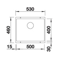 Кухонна мийка Blanco SUBLINE 500-U 527794 чорний