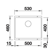 Кухонна мийка Blanco SUBLINE 500-U 527794 чорний