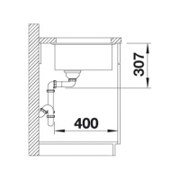 Кухонна мийка Blanco SUBLINE 500-U 527794 чорний