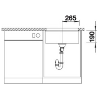 Кухонна мийка Blanco SUBLINE 500-U 527794 чорний