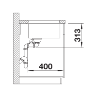 Кухонна мийка Blanco SUBLINE 340/160-U (527813) антрацит