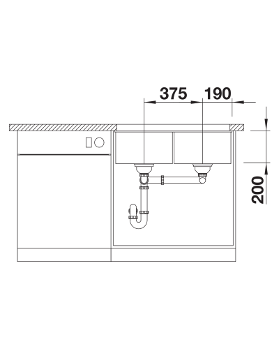 Кухонна мийка Blanco SUBLINE 350\/350-U (527826)