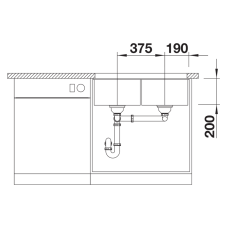 Кухонна мийка Blanco SUBLINE 350/350-U (527829) антрацит